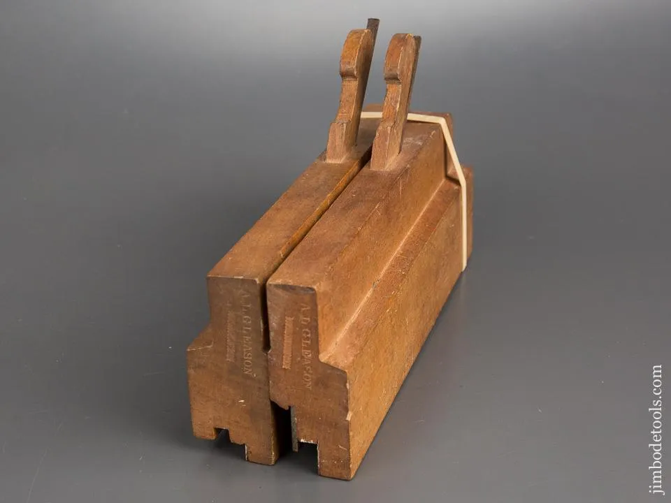 3/4 inch Tongue & Groove Planes by A. L. GLEASON WATERTOWN NY circa 1859-69 NEAR MINT - 83279