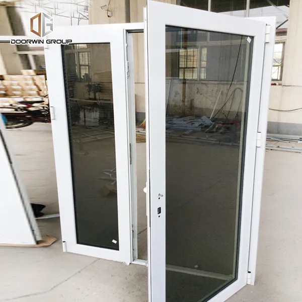 Aluminum French outward opening window with reflective glass