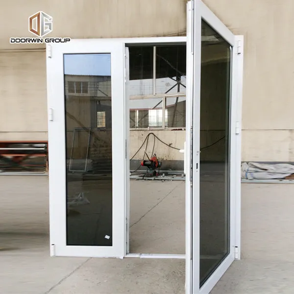 Aluminum French outward opening window with reflective glass