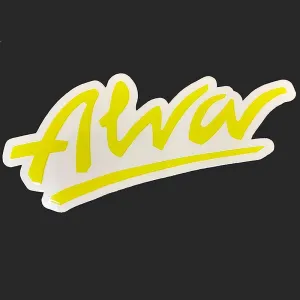 Alva 4.5" x 1-3/4" OG Logo Die-cut YELLOW Sticker