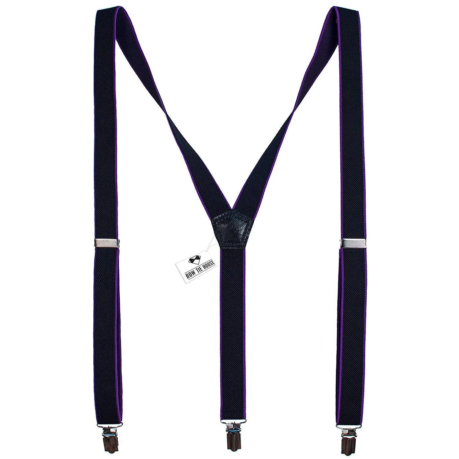 Black-Purple Slim Suspenders