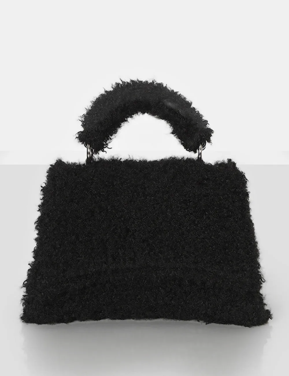 Central Black Teddy Shoulder Handbag