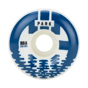 CIB Park Roller Skate Wheels 58mm 98a - Blue/White (4 Pack)