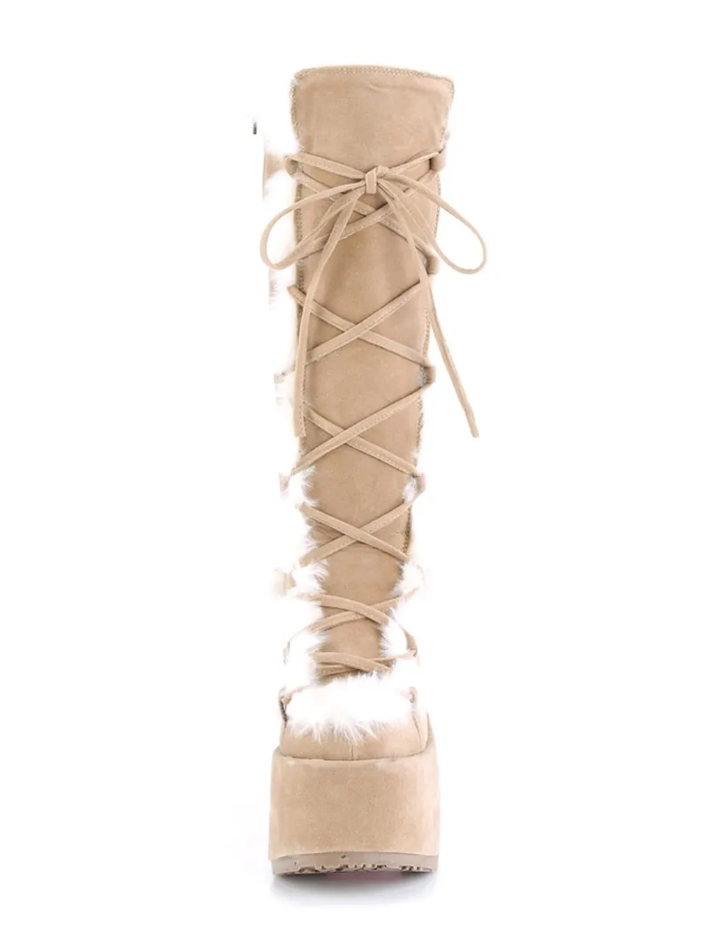 DEMONIA CAMEL 311 PLATFORM BOOTS - CAMEL