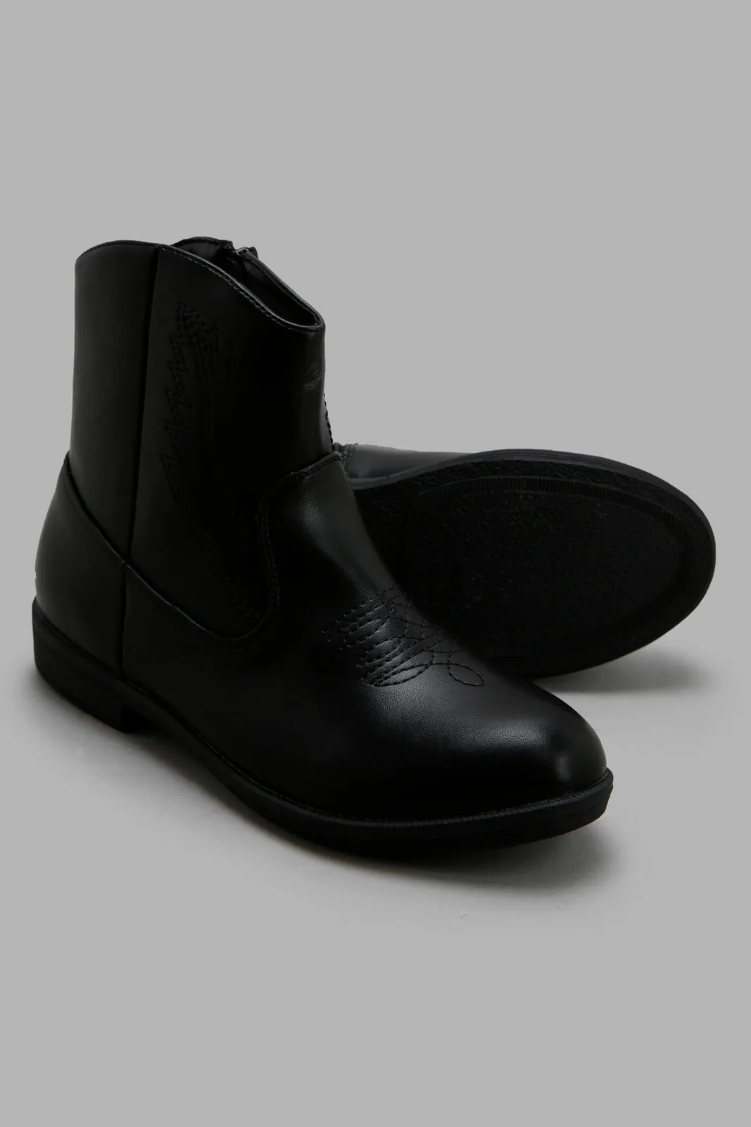 Girls Black Chelsea Boot