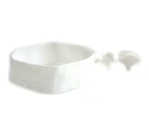 Glitter White Hair Tie (SKU 5054)