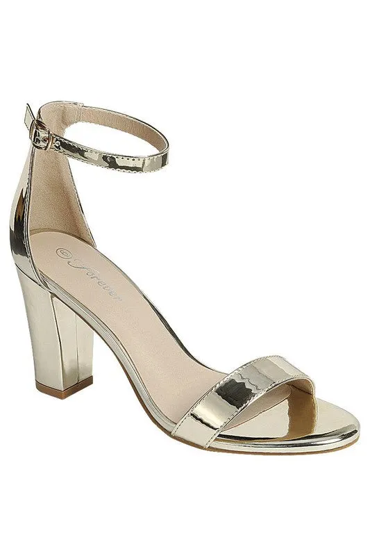 Gold Single Strap Sandal