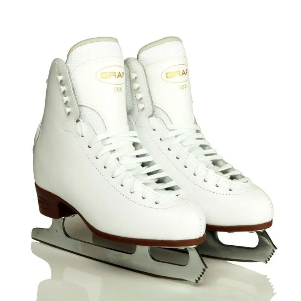 Graf 500 Figure Ice Skates - White