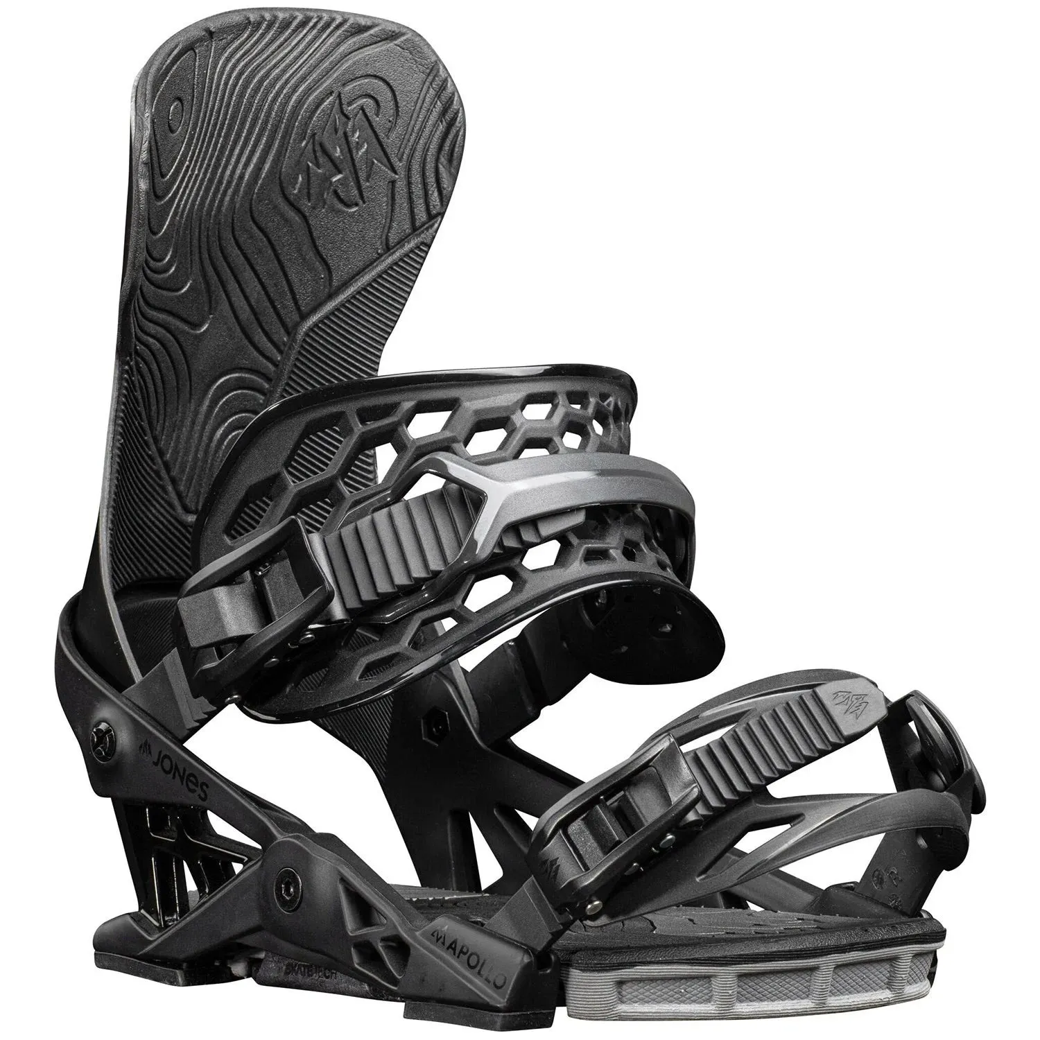 Jones Apollo Mens Snowboard Bindings Stealth Black