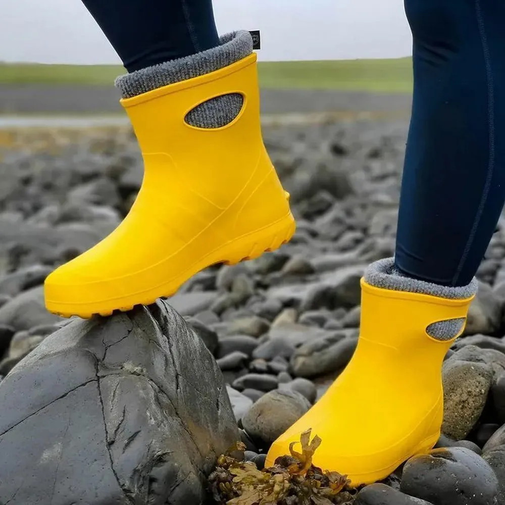 Leon Boots Ultralight Yellow Ladies Ankle Boots - Size 8