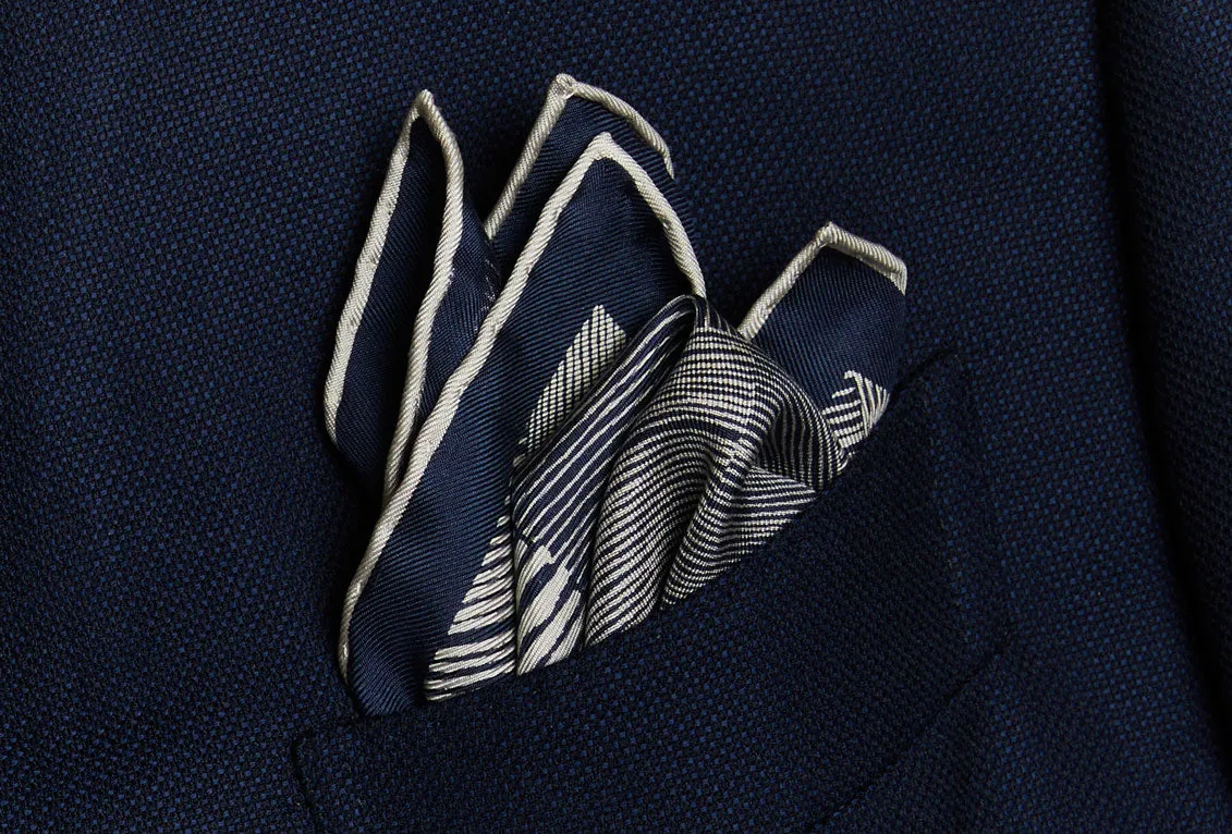 Lines Silk Pocket Square