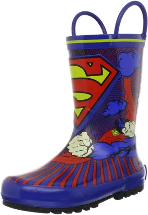 Little Boys Man Of Steel Superman Rubber Rain Boots