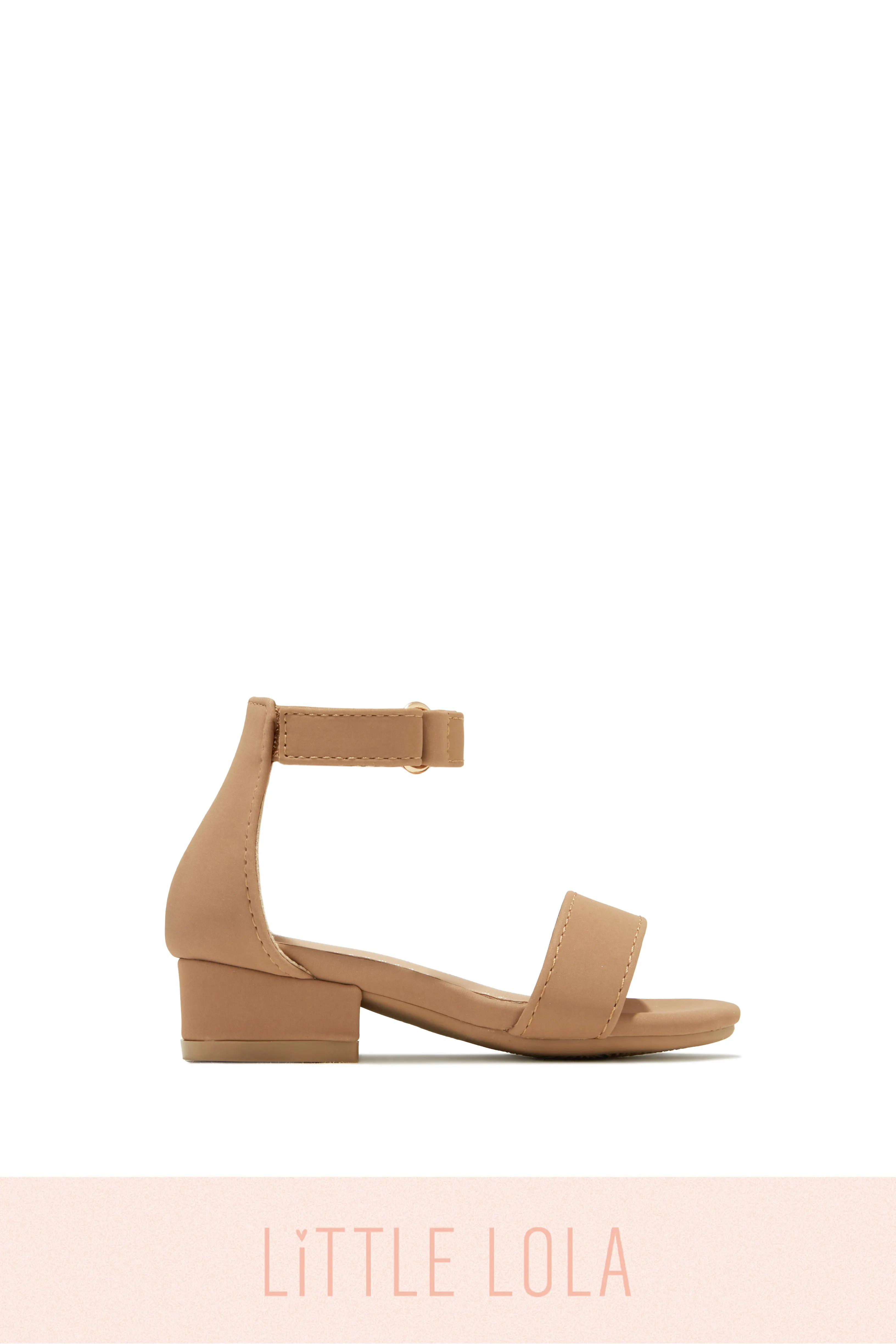 Mini Ava Block Heels - Nude