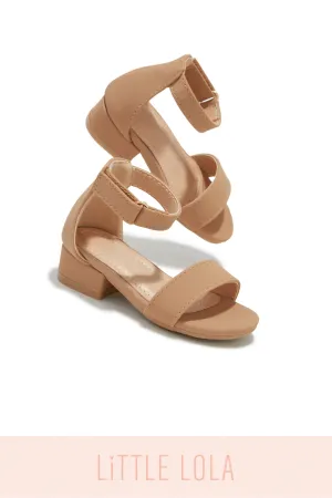 Mini Ava Block Heels - Nude