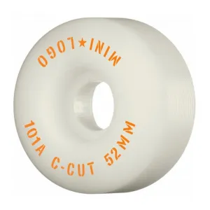 Mini Logo 52mm 101a C-Cut White Skateboard Wheels 4pk