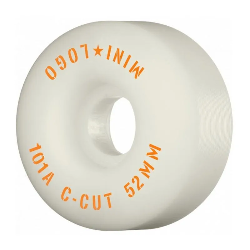 Mini Logo 52mm 101a C-Cut White Skateboard Wheels 4pk