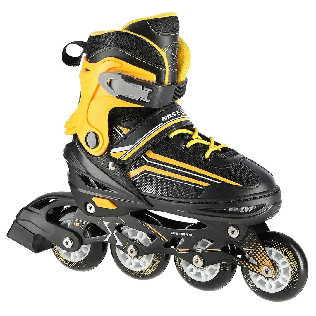 Nils Extreme Nh18190 2In1 Skates Black/Orange Size. S (29-33) With Interchangeable Hockey Skates