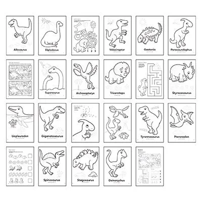 Orchard Toys Colouring and Sticker Book Dinosaur