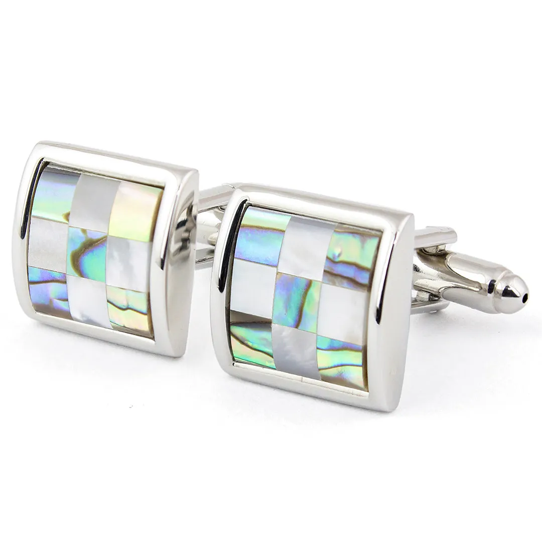 Peluche Chequered Fusion Multicolor Cufflinks