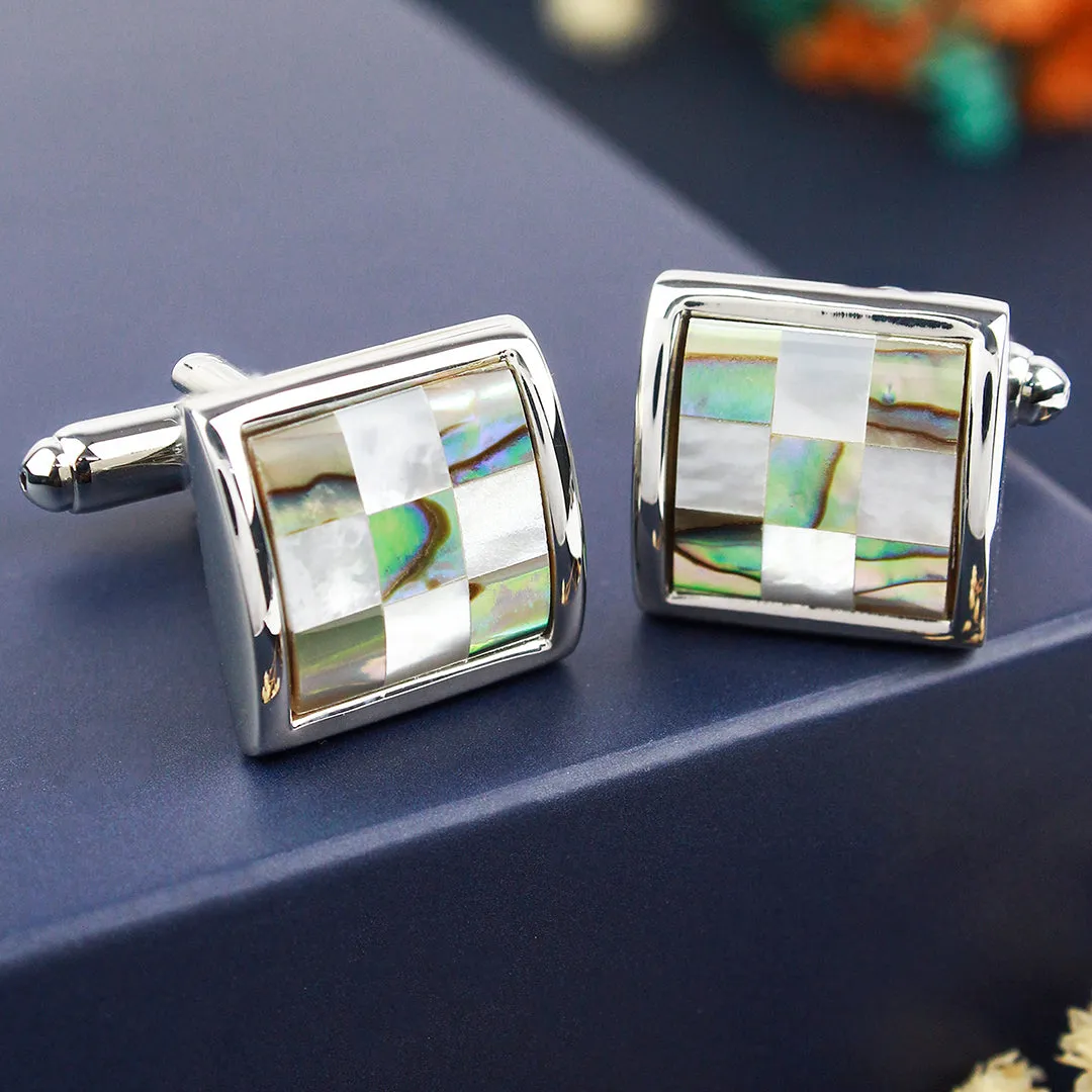 Peluche Chequered Fusion Multicolor Cufflinks