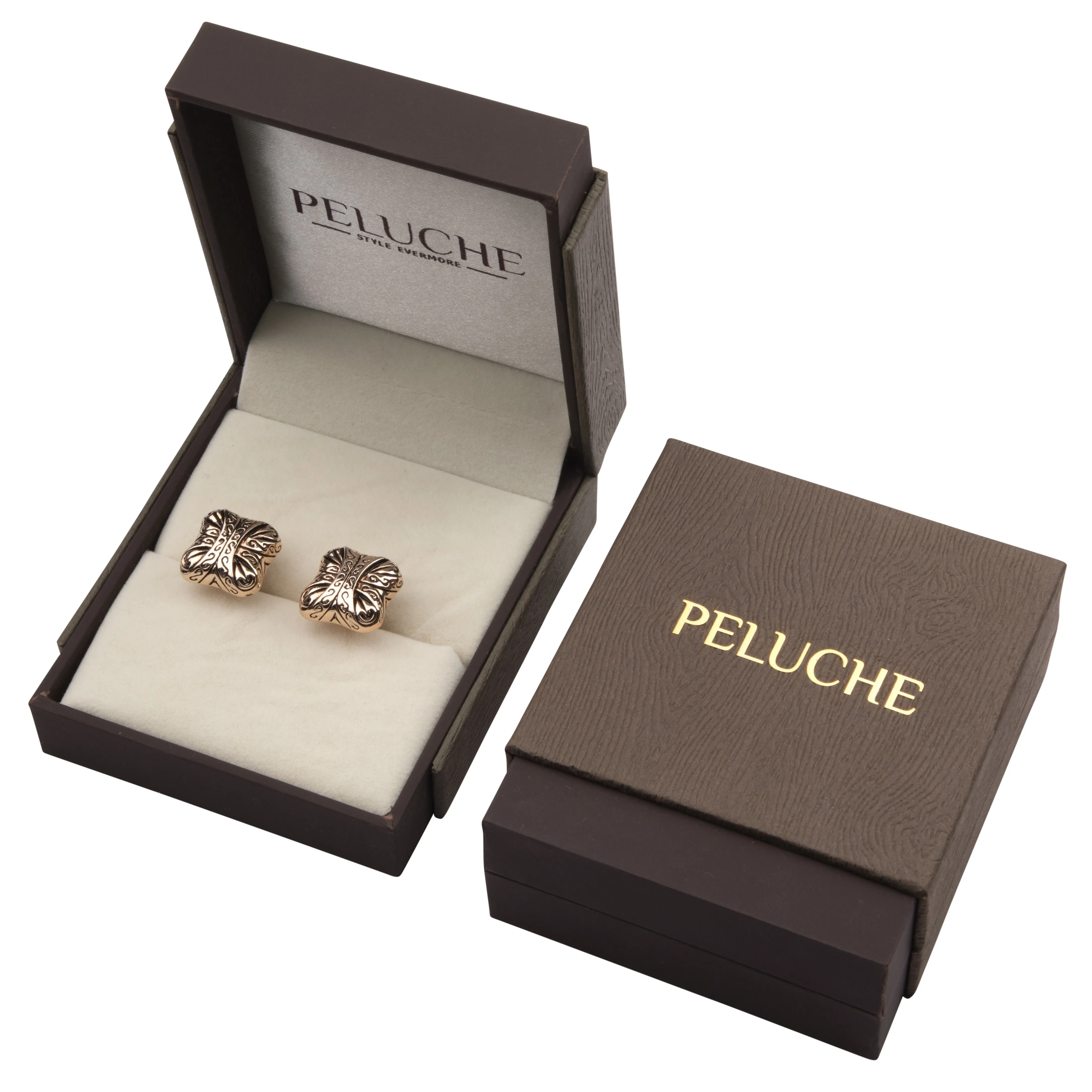 Peluche Contemporary Gold Metal Play Cufflinks