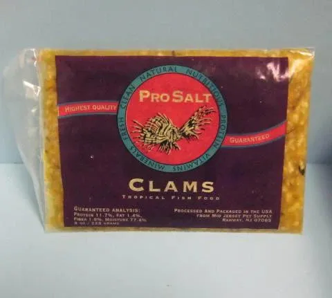 Pro Salt Frozen Clams 8 oz. Flat