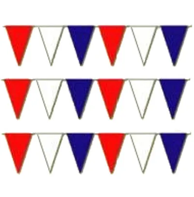 Red White Blue Economy Polyethylene Pennants String