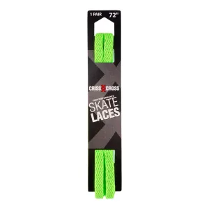 Riedell Criss Cross Skate Laces Skinny 3/8" Width - Neon Green