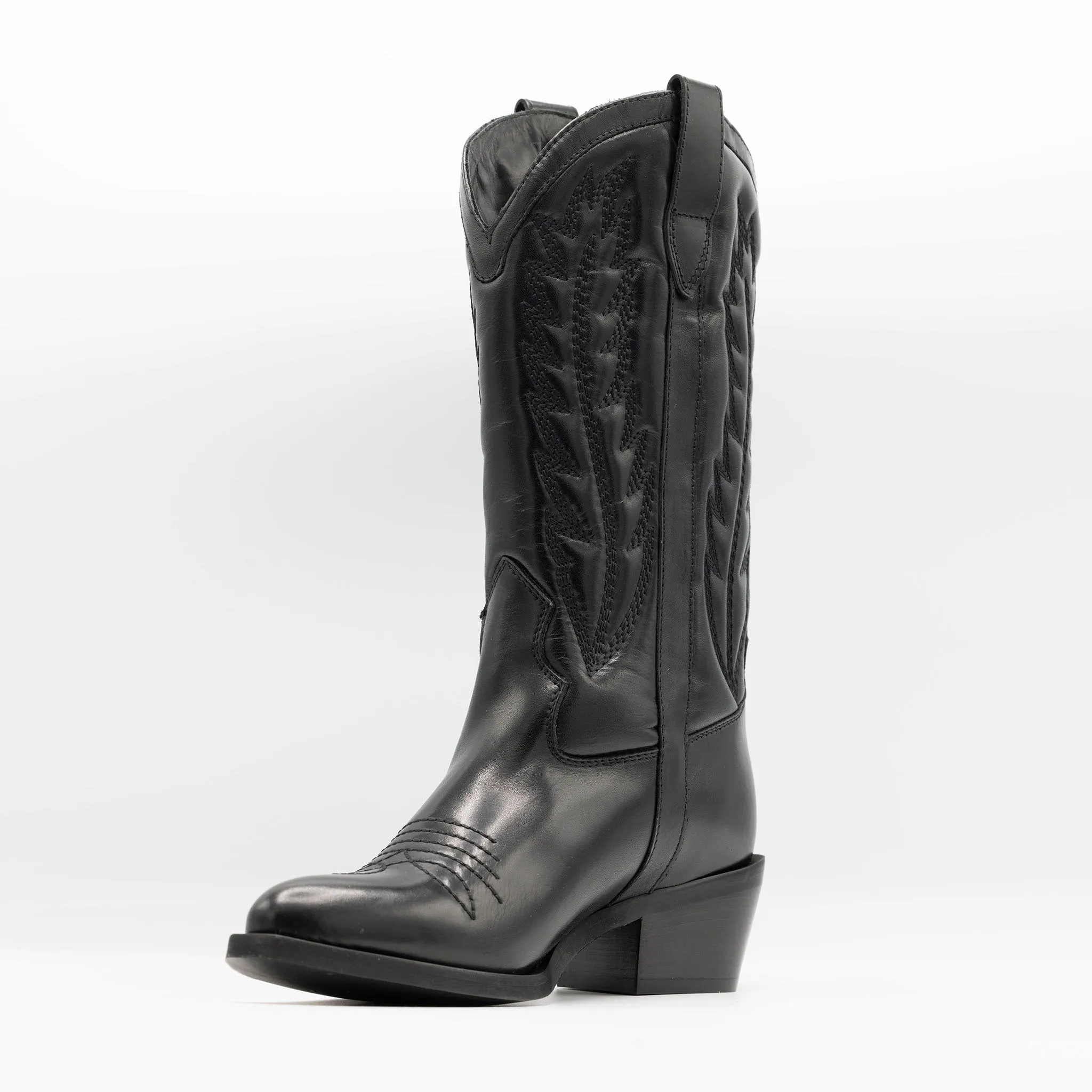 Siena Boots in Black Leather