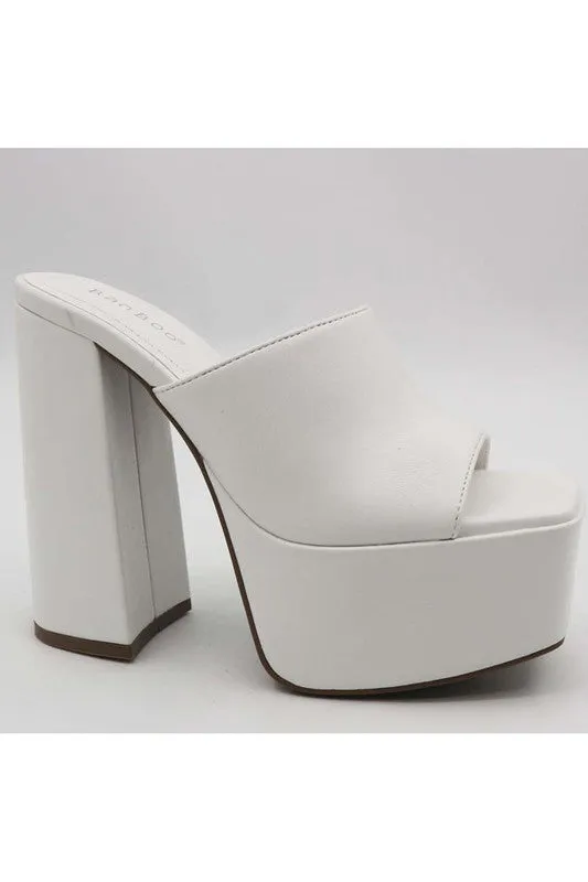 SM Platform Mules (White)