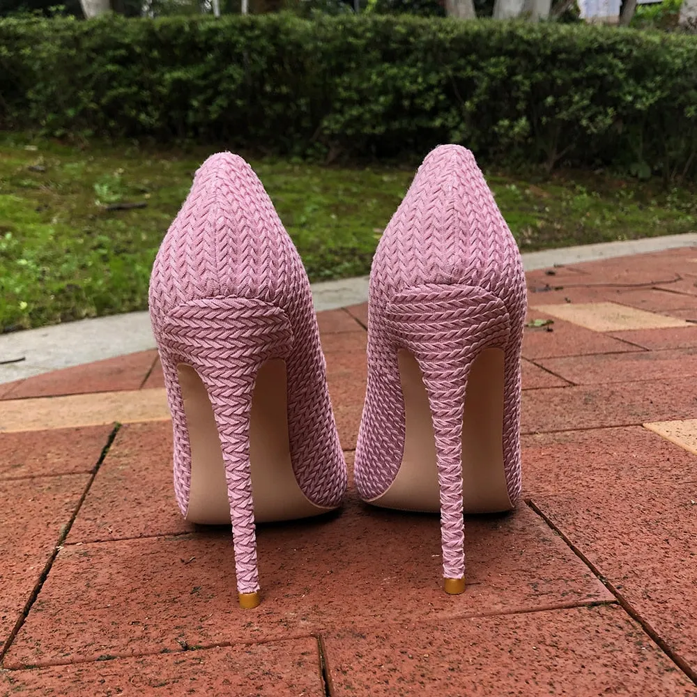 TEEK - Pink Woven Fabric Pumps