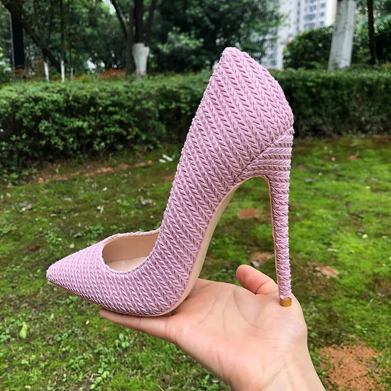 TEEK - Pink Woven Fabric Pumps