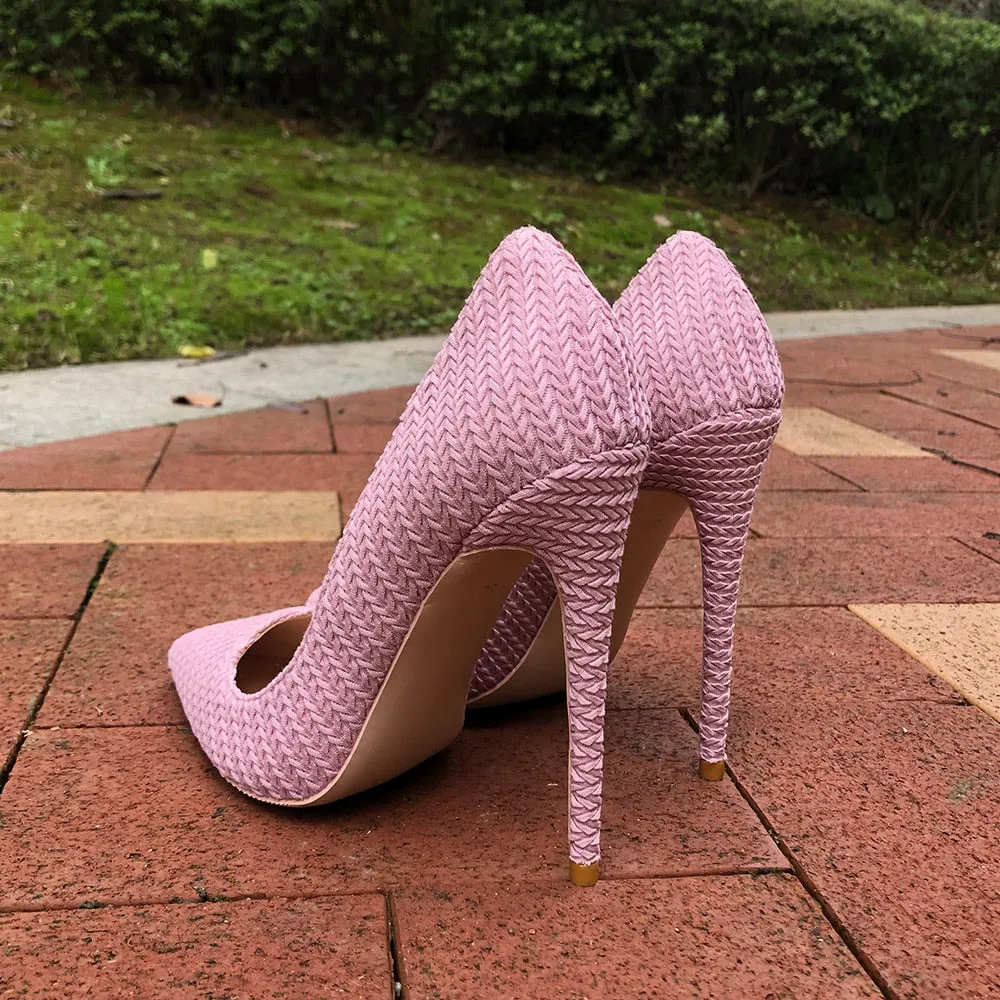 TEEK - Pink Woven Fabric Pumps