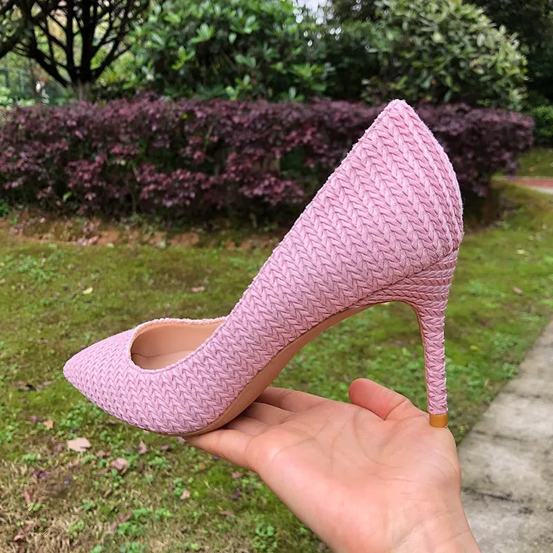 TEEK - Pink Woven Fabric Pumps