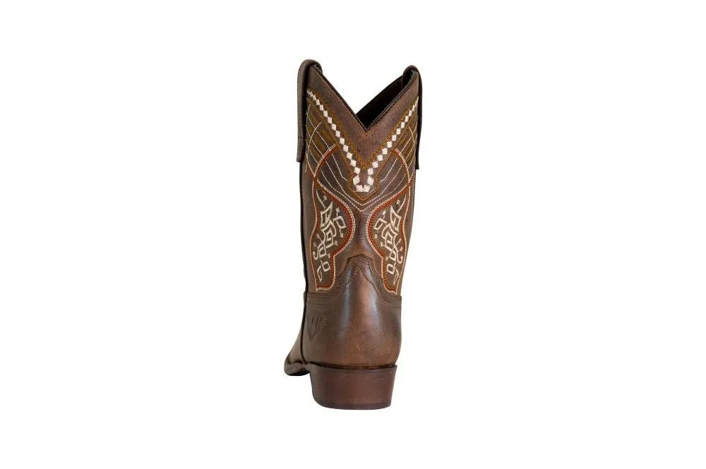 TuffRider Toddlers Yukon Tricolor Leather Embroidered Square Toe Western Boots