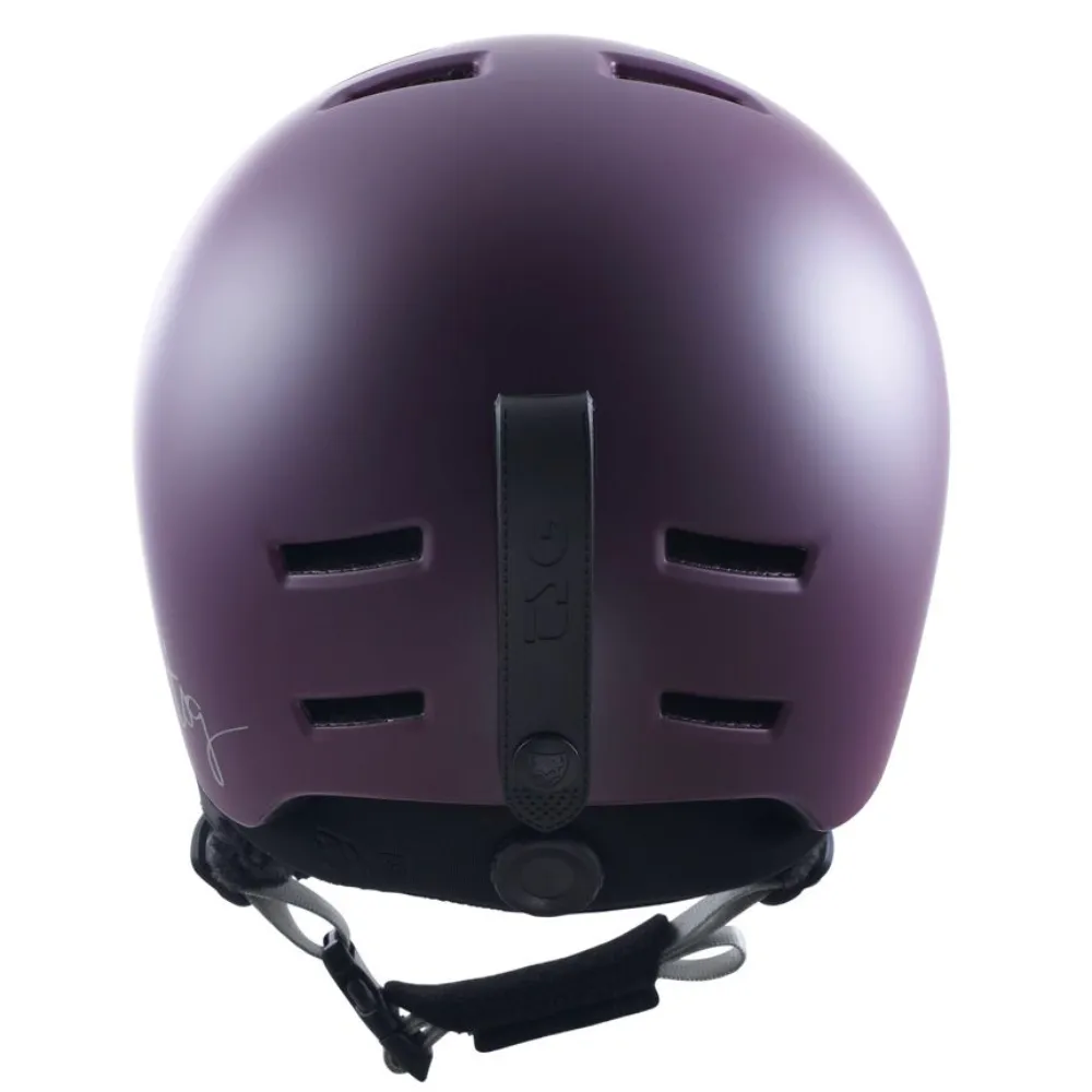 Womens Lotus Solid Color Satin Eggplant Helm